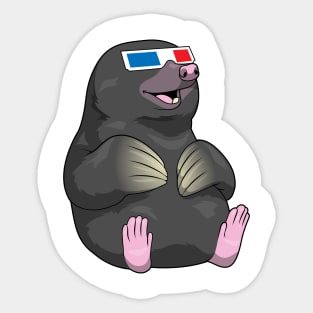 Mole Glasses Sticker